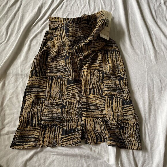 Rene Margo Womens Abstract Black & Tan Button-Up Shirt M - Picture 8 of 10